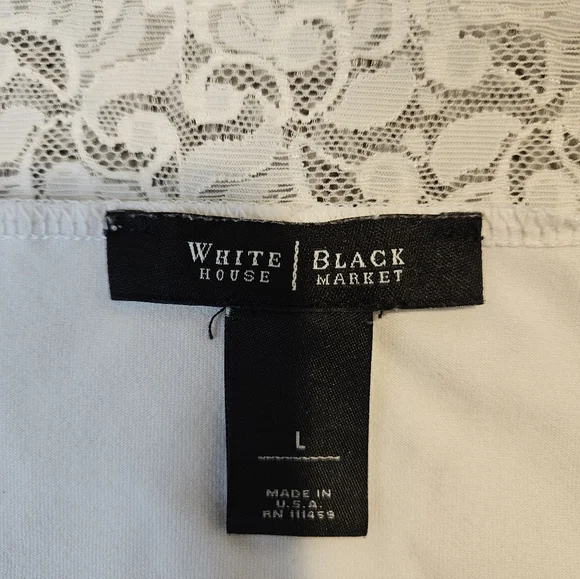 White House Black Market Cream Lace Cami - Picture 3 of 3